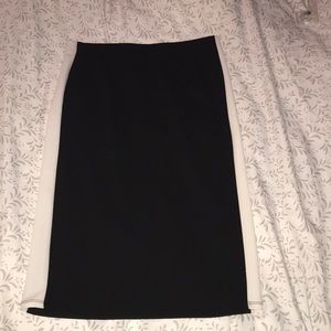 Black and white pencil skirt